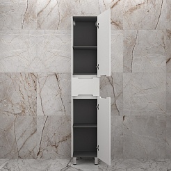 Style Line Шкаф пенал Матис 36 Plus белый матовый – фотография-4